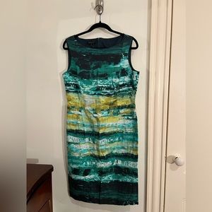 Blue patterned Lafayette dress